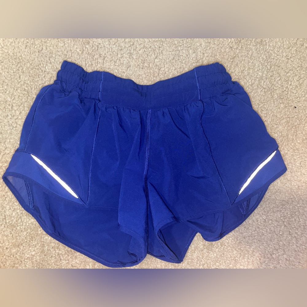 Royal blue Lululemon hotty hot 2.5 shorts